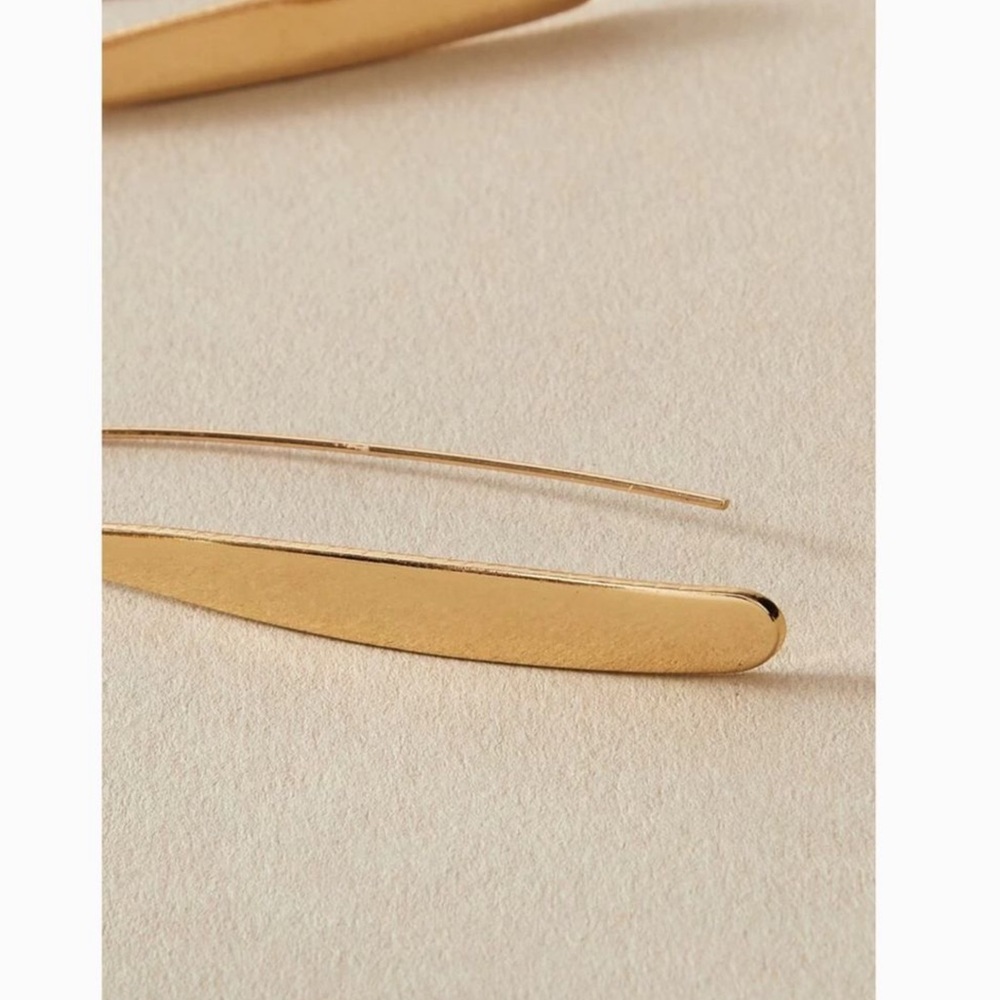 The Parker - Gold Drop Statement Earrings - Picture 3 of 6